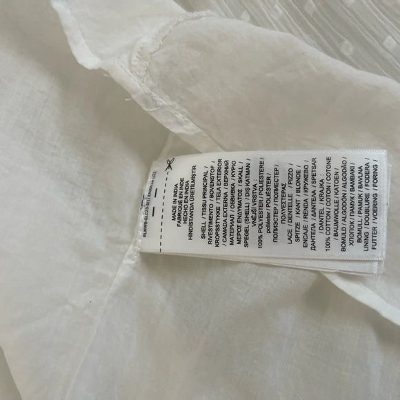 Lauren Ralph Lauren Black Label White Cottagecore Swiss Dot Midi Dress - Picture 10 of 11